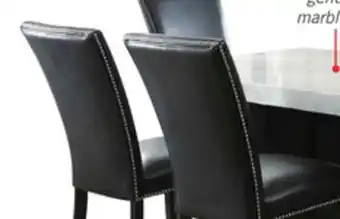 The Brick Cami 7pc Dining Set with Table & 6 Blue Chairs, Genuine Marble Top, 70W offer
