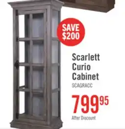 The Brick Scarlett 27.5 Curio Cabinet with Glass Shelves - Grey offer