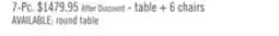 The Brick Alto 7pc Dining Set with Table & 6 Chairs, 65-83W Extension, Trestle Base - Grey offer