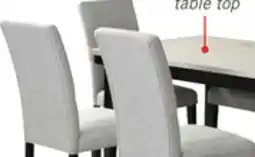 The Brick Verona 7pc Dining Set with Table & 6 Chairs, Culture Marbled Top, 60W - White offer