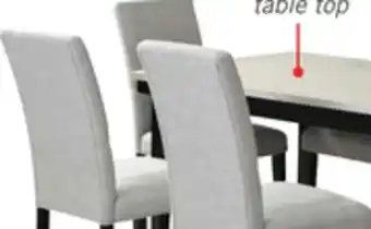 The Brick Verona 7pc Dining Set with Table & 6 Chairs, Culture Marbled Top, 60W - White offer