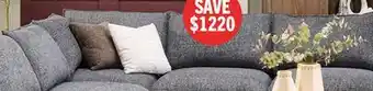 The Brick Fusion Modular 5-Piece Charcoal Grey Chenille Fabric Armless Sectional offer