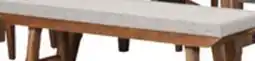 The Brick Cedar Dining Bench with Polyester Fabric, Pine Wood, Trestle-Base, 60W - Brown offer