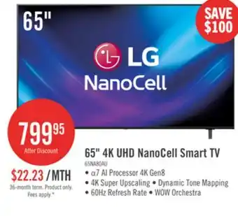 The Brick LG 65 NANO80 LED 4K UHD Smart webOS TV (65NANO80AUA.ACC) - 2025 Model offer