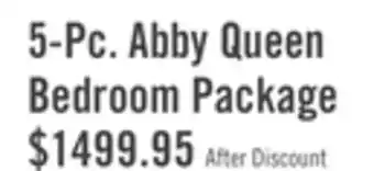 The Brick Abby 5pc Bedroom Set with Panel Bed, Dresser & Mirror, LED, USB, White - Queen Size offer