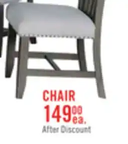 The Brick Alto Dining Chair with Linen-Look Fabric, Slat-Back - Grey offer