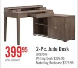 The Brick Jude 55 Reversible Office Desk with 3-Drawers & Cabinet- Hazelnut offer