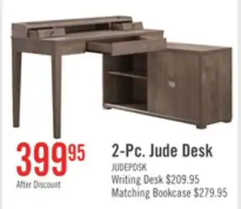 The Brick Jude 55 Reversible Office Desk with 3-Drawers & Cabinet- Hazelnut offer
