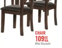 The Brick Talia Dining Chair with Vegan-Leather Fabric, Cross-Back - Brown offer
