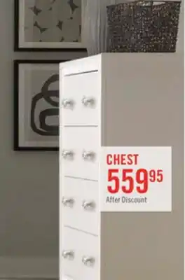 The Brick Halo Bedroom Chest of Drawers with LED Light, 4-Drawer, 32W x 48H, Glam - White offer