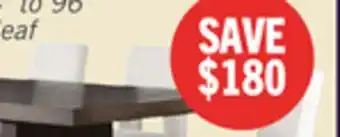 The Brick Zelda Dining Table with Pedestal Base, 78-96W - Espresso Brown offer