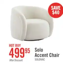 The Brick Solo 31.1 Sherpa Fabric Curved Accent Chair - Ice Cream offer