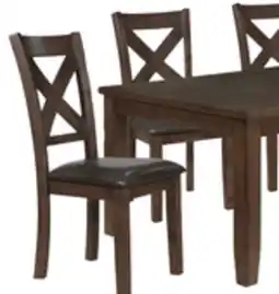 The Brick Talia 7pc Dining Set with Table & 6 Chairs, 60-78W Extension - Brown offer