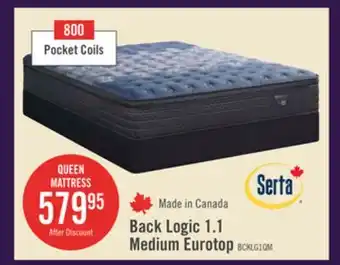 The Brick Serta Back Logic 1.1 Eurotop Medium Queen Mattress offer