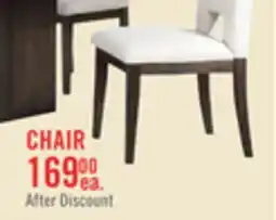 The Brick Zelda Dining Chair with Chenille Fabric - White & Espresso Brown offer