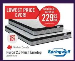 The Brick Springwall Huron 2.0 Eurotop Twin Mattress offer