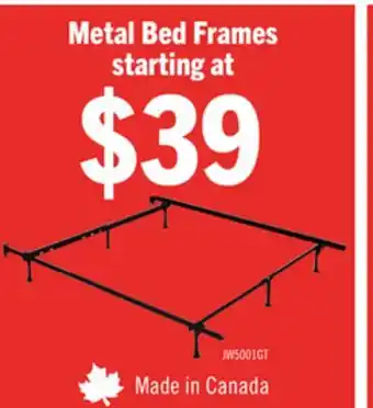 The Brick Twin/Full Metal Glider Bed Frame offer