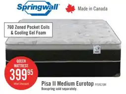 The Brick Springwall Pisa II Eurotop Queen Mattress offer