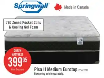 The Brick Springwall Pisa II Eurotop Queen Mattress offer