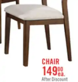 The Brick Vale Dining Chair with Polyester Fabric, Wood - Brown & Beige offer