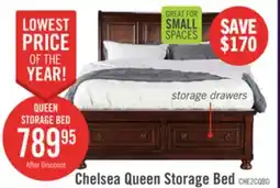 The Brick Chelsea Platform Storage Bed with Headboard & Frame, Cherry Brown - Queen Size offer