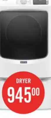 The Brick Maytag 7.3 Cu. Ft. Electric Dryer - White - Stackable - YMED5630HW offer