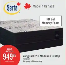 The Brick Serta iComfort Hybrid ProHD Vanguard 2.0 Eurotop Full Mattress offer
