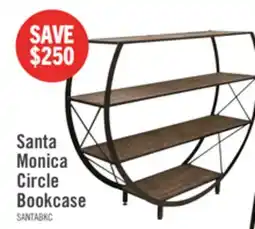 The Brick Santa Mon 54 4-Shelf Open Circle Bookcase - Espresso offer