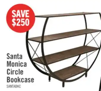 The Brick Santa Mon 54 4-Shelf Open Circle Bookcase - Espresso offer