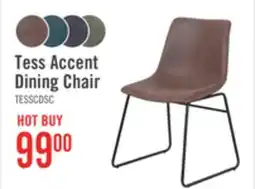 The Brick Tess Dining Chair with Leather-Look Fabric, Metal - Brown offer