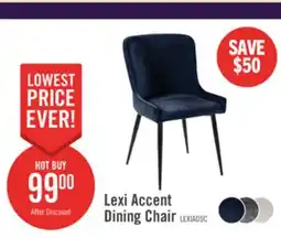 The Brick Lexi Dining Chair with Velvet-Look Fabric, Metal - Blue offer