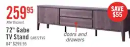 The Brick Gabe 72 Modern TV Stand with Storage for TVs up to 80- Walnut Brown offer