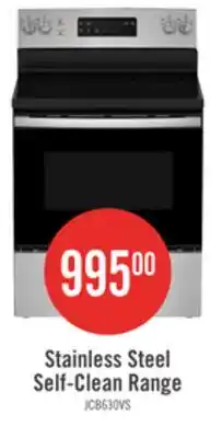 The Brick GE 5 Cu. Ft. Electric Range with Self Clean and 4 Burners - Stainless Steel - JCB630SVSS offer