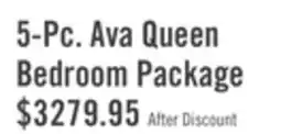 The Brick Ava 5pc Bedroom Set with Bed, Dresser & Mirror, LED, Glam, White - Queen Size offer