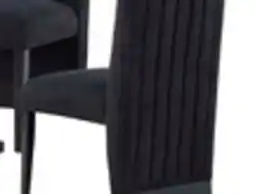The Brick Vega Dining Chair with Polyester Fabric, Wood, Channeled Tufting - Black offer
