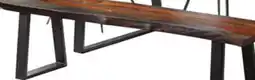 The Brick Bowery Dining Bench, Sheesham Wood, Metal, Trapizoid Base, 70W - Brown offer