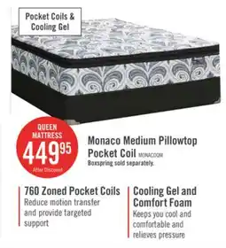 The Brick Springwall Monaco Pillowtop Medium Queen Mattress offer