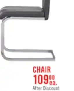 The Brick Jaye Dining Chair with Vegan-Leather Fabric, Metal - Grey offer