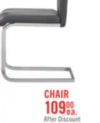 The Brick Jaye Dining Chair with Vegan-Leather Fabric, Metal - Grey offer