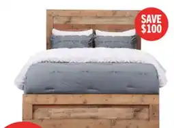 The Brick Mojave Panel Bed with Headboard & Frame, Rustic, Brown - Queen Size offer