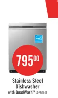 The Brick LG 24 48 dBA Built-In Top-Control Dishwasher with QuadWash - Smudge Proof Stainless Steel - LDPN45 offer