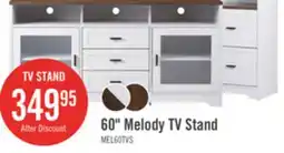 The Brick Melody 60 TV Stand with Storage and Cable Management for TVs up to 65- White offer
