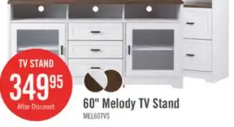 The Brick Melody 60 TV Stand with Storage and Cable Management for TVs up to 65- White offer