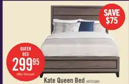The Brick Kate Panel Bed with Headboard & Frame, Grey/Brown - Queen Size offer