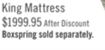 The Brick Stearns & Foster Founders Collection Ashton Gate King Mattress offer