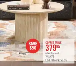 The Brick Sullivan 35.43 Round Coffee Table with Sintered Stone Top - Beige Travertine offer