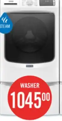 The Brick Maytag 5.2 Cu. Ft. Front-Load High-Efficiency Steam Washer - White - Stackable - MHW5630HW offer