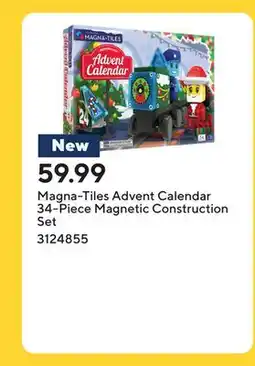 Staples Magna-Tiles Advent Calendar 34-Piece Magnetic Construction Set offer