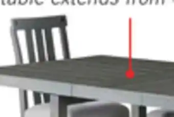 The Brick Alto Dining Table with 65-83W Extension, Trestle Base - Grey offer