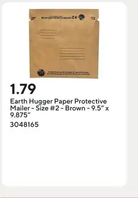 Staples Earth Hugger Paper Protective Mailer - Size #2 - Brown - 9.5 x 9.875 offer